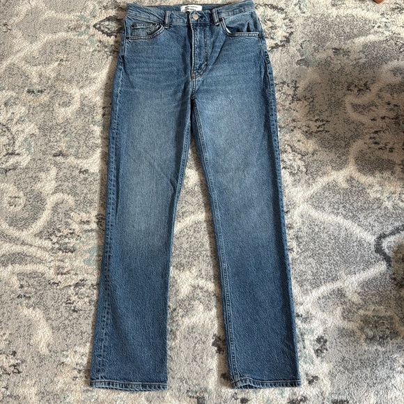 Reformation The Liza High Rise Straight Jeans in Laguna Wash - Picture 2 of 14
